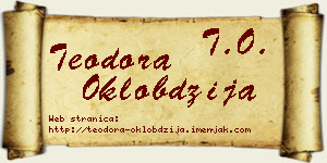 Teodora Oklobdžija vizit kartica